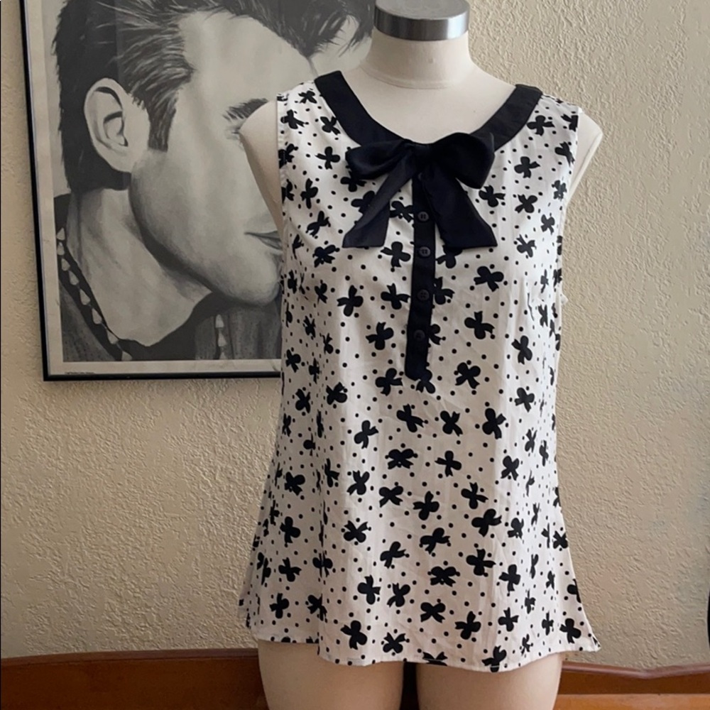 Bow printed blouse